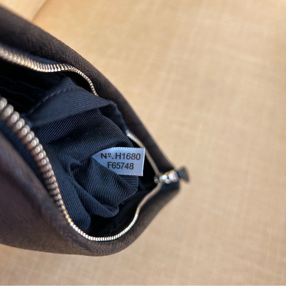 Coach Signature Wristlet Brown Black CC logo - Picture 7 of 12